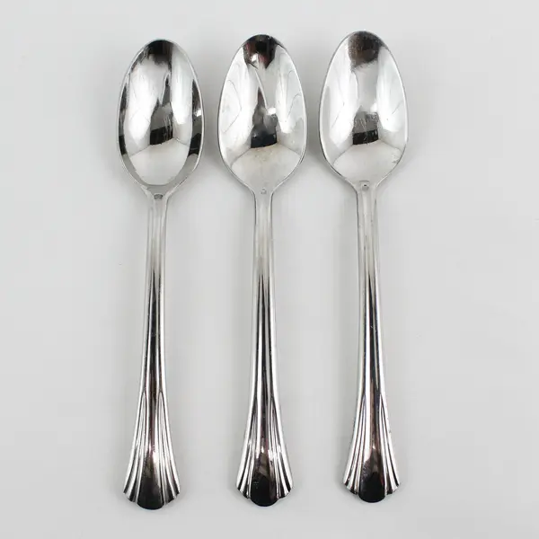 Lot of 3 Hampton Silversmiths Gertrude Pattern 18/10 SS Teaspoons Rare HTF Item