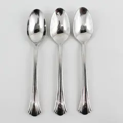 Lot of 3 Hampton Silversmiths Gertrude Pattern 18/10 SS Teaspoons Rare HTF Item