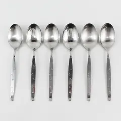Lot of 6 Community Celebrity Pattern SS Oval Soup Spoons 7" Rare HTF Item