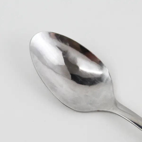 Lot of 8 Stainless Oval Shaped Soup Spoons Made in China 7" Long Good Condition