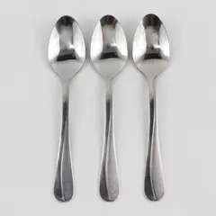 Lot of 3 Unbranded Stainless Teaspoons Made in China 6.25" Long Good Condition