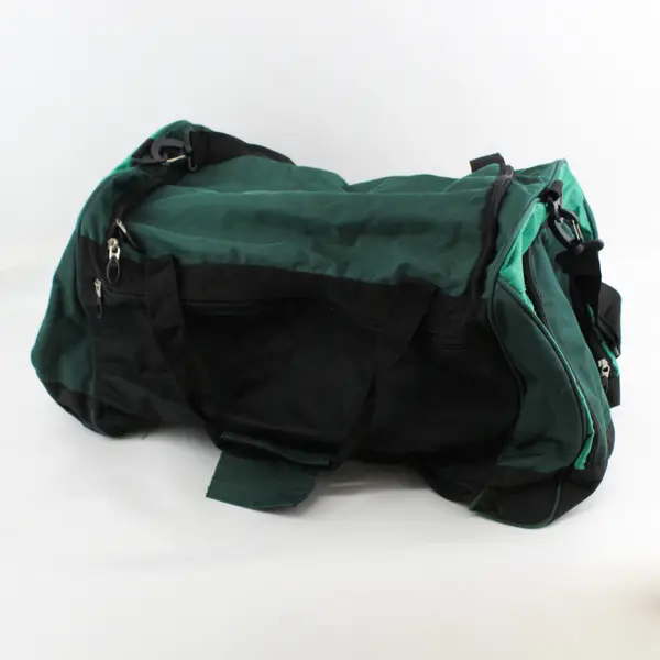 Green and Black Embroidered Duffle Bag Ireland Flawed