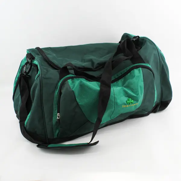Green and Black Embroidered Duffle Bag Ireland Flawed