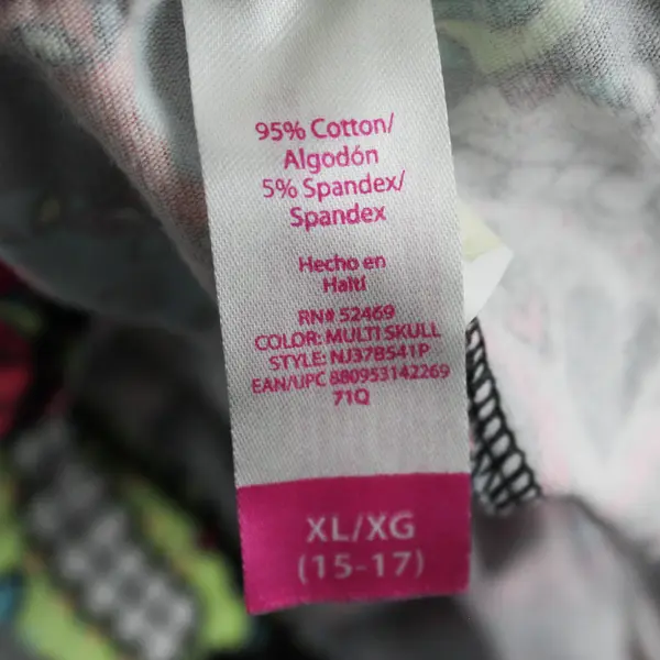 No Boundaries Multicolor Sugar Skull Pattern Leggings Juniors' Size XL 15-17