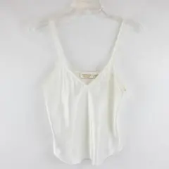 Vintage Women's Size Medium Ivory Silky Camisole Sleep Tank Top