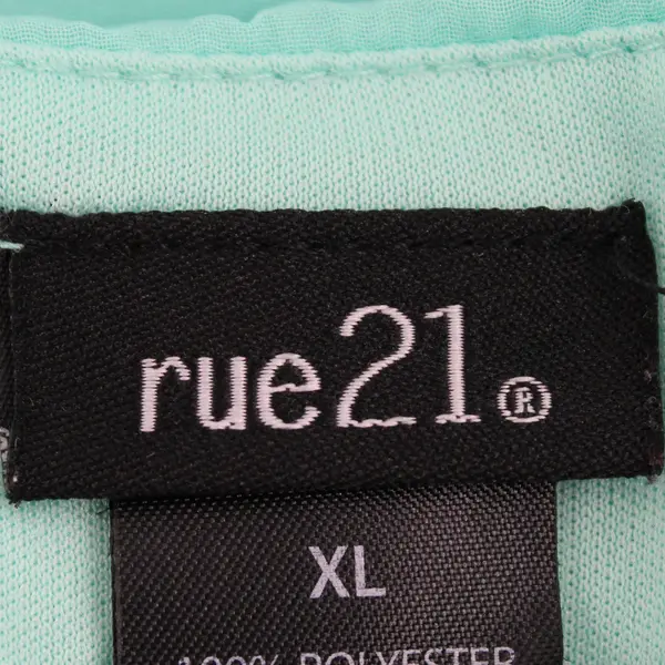 Rue21 Sheer Mint Black and White Sleeveless Hi-Low Dress Women's XL
