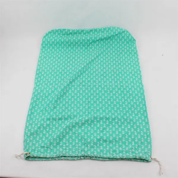 Vintage Handmade Cotton Laundry Bag - Eyelet Drawstring Closure 29"L x 20"W
