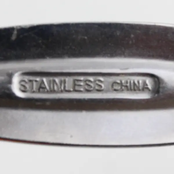 Lot of 2 Unbranded Stainless Steel 1 Teaspoon 1 Dinner Fork Made in China Good