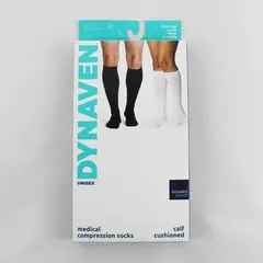 Dynaven Unisex Black Calf Opaque Knee High Medical Socks SIGVARIS