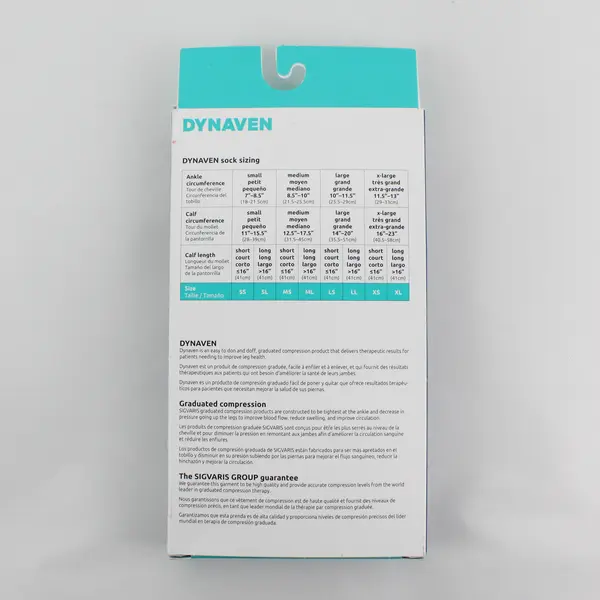 Dynaven Unisex Black Calf Opaque Knee High Medical Socks SIGVARIS