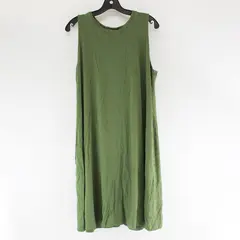 Time And Tru Olive Green Sleeveless Midi Shirt Dress Women's XL 16-18