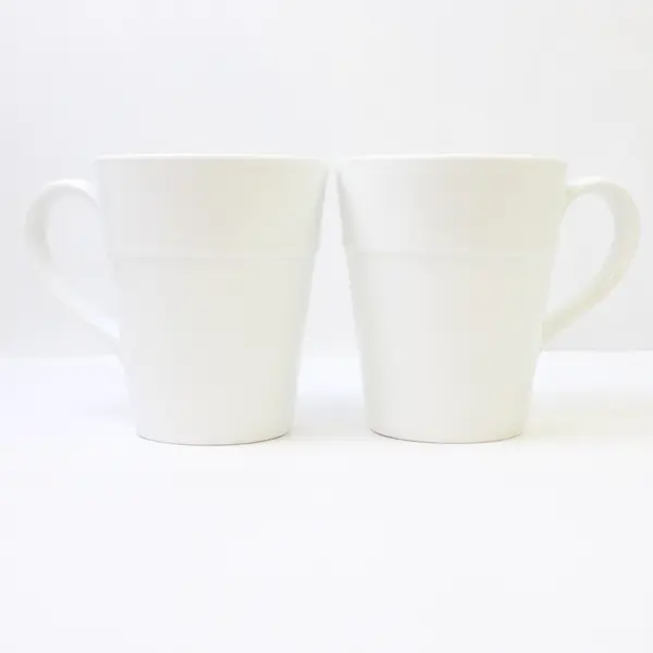 Set of 2 Dash of That White Ceramic Coffee Mugs Dishwasher Safe