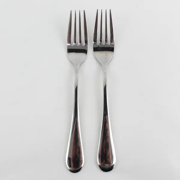 Lot of 2 Oneida Silver Icarus Pattern 18/10 Stainless Serving Forks China 8.75"