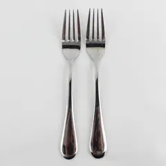 Lot of 2 Oneida Silver Icarus Pattern 18/10 Stainless Serving Forks China 8.75"