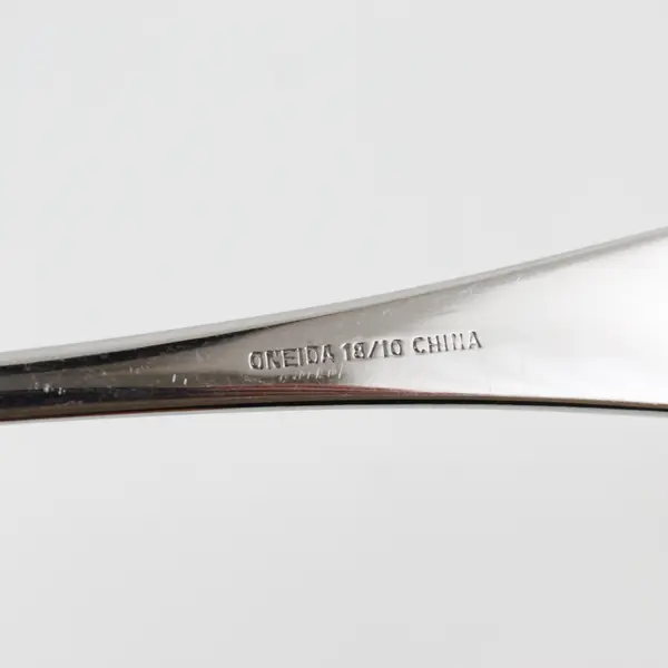 Lot of 5 Oneida Silver Icarus Pattern 18/10 SS Oval Soup Spoons From China 7.75"