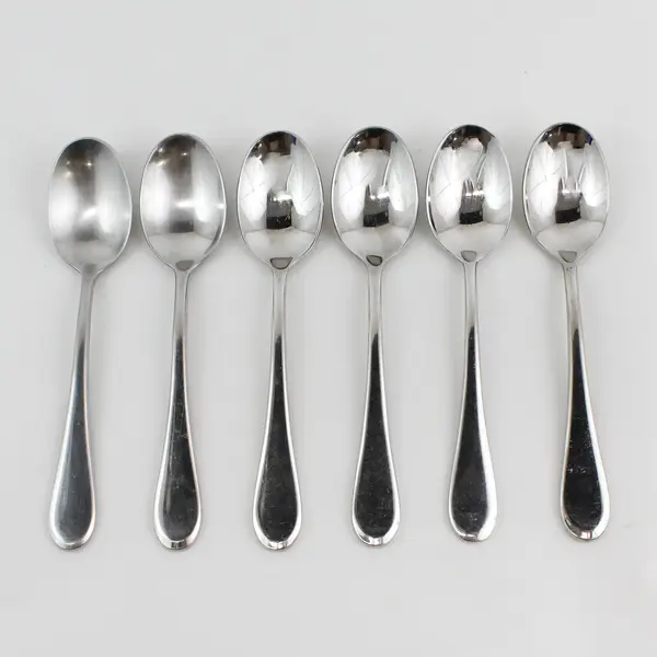Lot of 6 Oneida Silver Icarus Pattern 18/10 SS Soup Spoons From Vietnam 7.75"