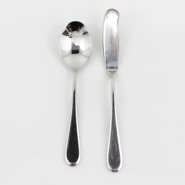 2 Oneida Silver Icarus Pattern 18/10 SS 1 Butter Knife 1 Sugar Spoon Vietnam