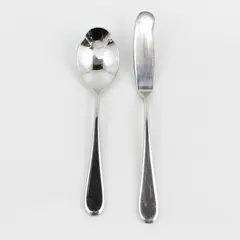 2 Oneida Silver Icarus Pattern 18/10 SS 1 Butter Knife 1 Sugar Spoon Vietnam