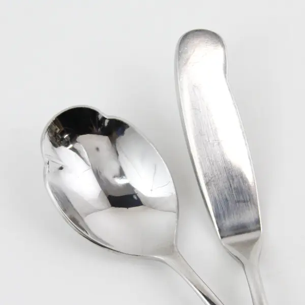 2 Oneida Silver Icarus Pattern 18/10 SS 1 Butter Knife 1 Sugar Spoon Vietnam
