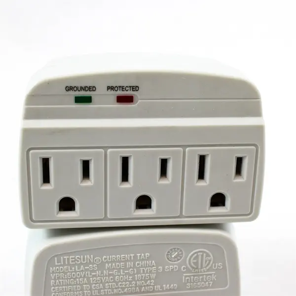 Set of 2 Good Housekeeping 3 Outlet Surge Protector