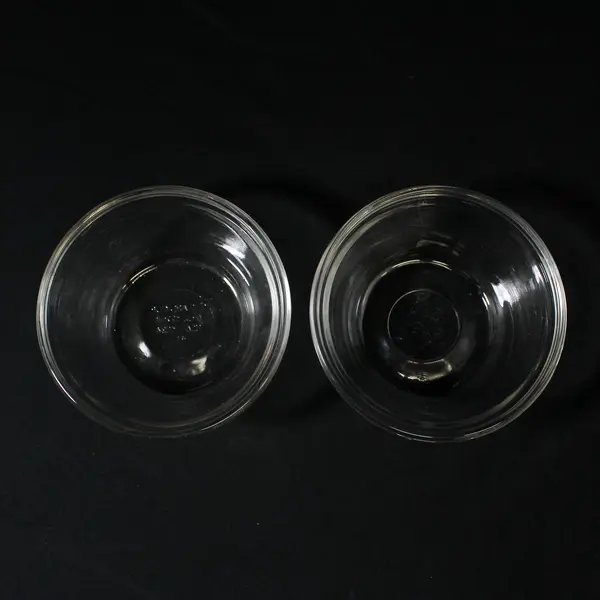 Lot Of 2 Anchor Hocking Matching Clear Glass 1034 Custard Cups 6 Oz 4.25"