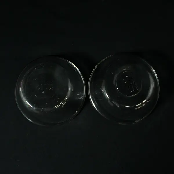 Lot Of 2 Anchor Hocking Matching Clear Glass 1034 Custard Cups 6 Oz 4.25"