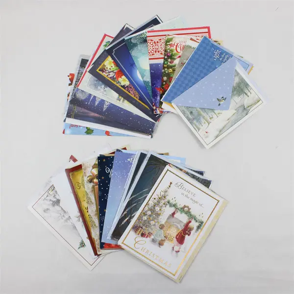 Lot of 25 Christmas Greeting Cards with Envelopes Unused