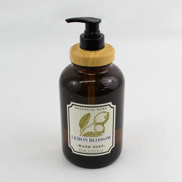 Botanical Home Lemon Blossom Scent Liquid Hand Soap Glass Bottle 19.5 Oz (Full)