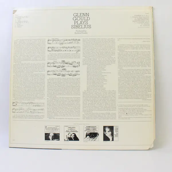 Glenn Gould Sibelius 3 Sonatines Op 67 12" Vinyl Record