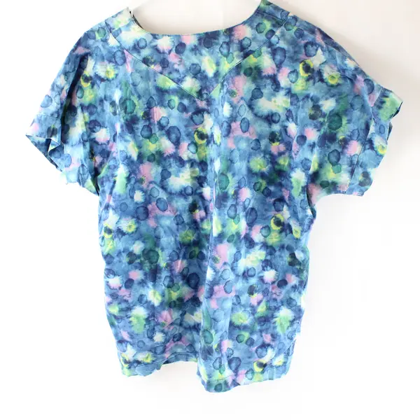 Scrub Med Multicolor Tie-Dye Scrub Top Women's Size 14-16