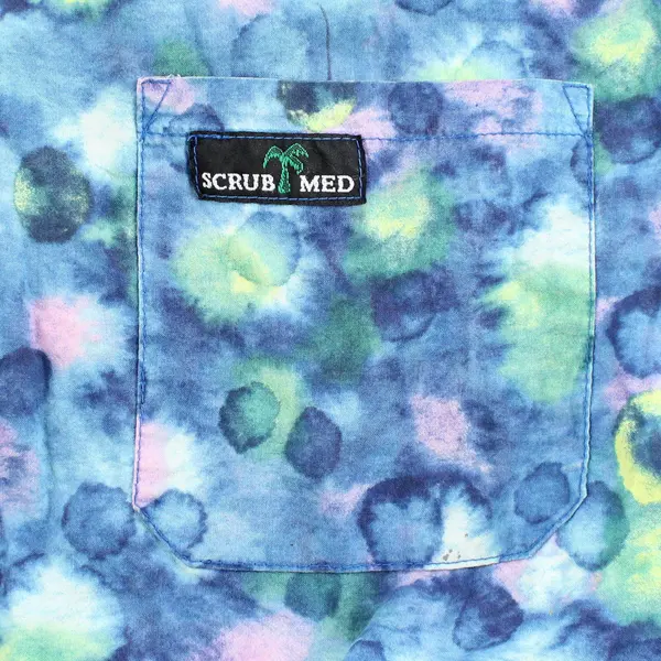 Scrub Med Multicolor Tie-Dye Scrub Top Women's Size 14-16