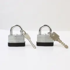 Lot of 2 40mm Padlocks w/ Matching Keys - Used