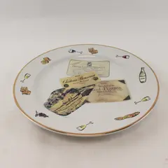 Rosanna Import Large Ceramic Plate Wine-Themed, Made in Italy 11.8"x11.8" 