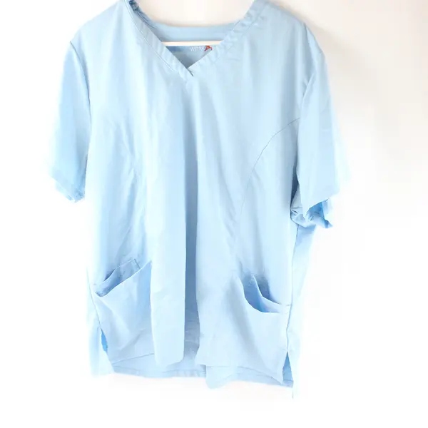Work Ready Light Blue Scrub Top Women's Size XXL
