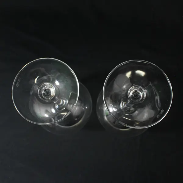 Lot Of 2 Domaine Serene 20th Anniv Matching Etched Clear Glass Wine Glasses 9"