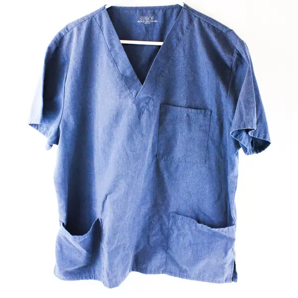 Young USA Blue Scrub Top Women's Large