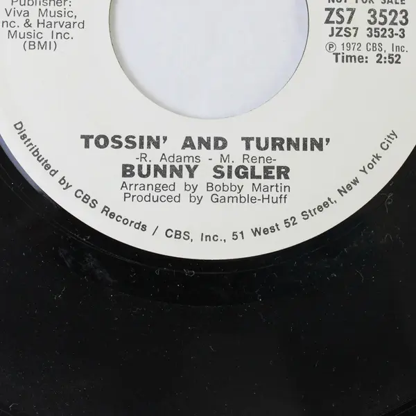 Bunny Sigler - Tossin' and  Turnin'  7" Vinyl Record