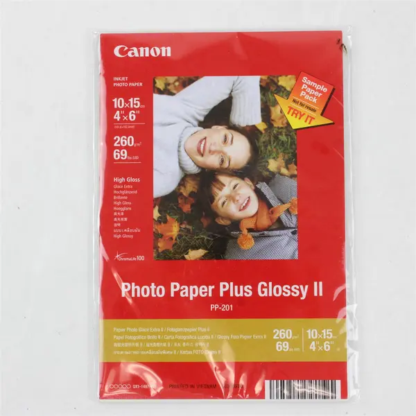 Canon PP-201 Photo Paper Plus Glossy II, 4x6 inch - 100 Sheets