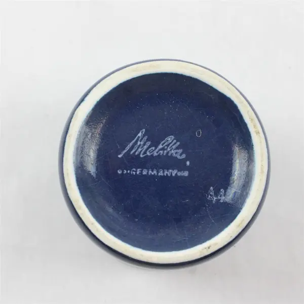 Set of 4 Vintage Melitta Stockholm Cobalt Blue Egg Cups