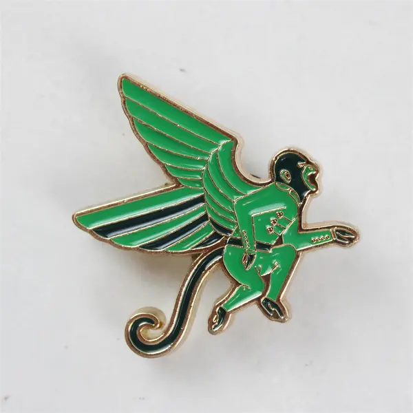 Crocs Wicked Musical Green Enamel Gold-Tone Flying Monkey Jibbitz Charm