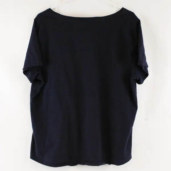 Sonoma Navy Blue V-Neck Short-Sleeved T-Shirt Women's Size 0X
