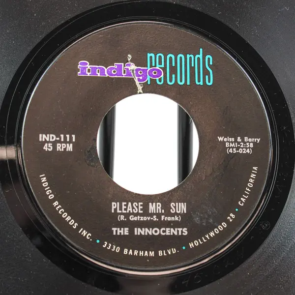 The Innocents – Gee Whiz / Please Mr. Sun 7" Vinyl Record