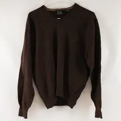 Jos. A. Bank Brown Merino Wool V-Neck Sweater Women's XL