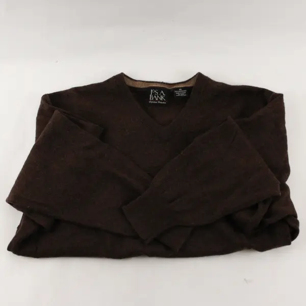 Jos. A. Bank Brown Merino Wool V-Neck Sweater Women's XL