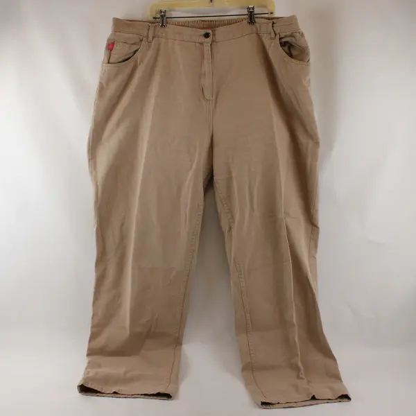Woman Within Beige Straight-Leg Classic Fit Jeans Women's Size 26T