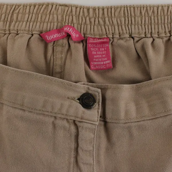 Woman Within Beige Straight-Leg Classic Fit Jeans Women's Size 26T