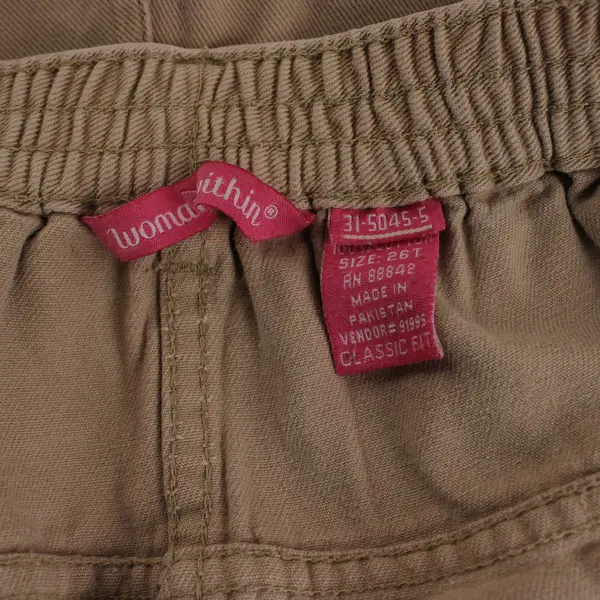 Woman Within Beige Straight-Leg Classic Fit Jeans Women's Size 26T