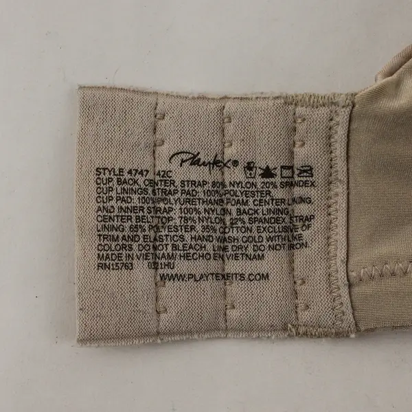 Playtex Beige Nude Striped Underwired Bra Women's 42C