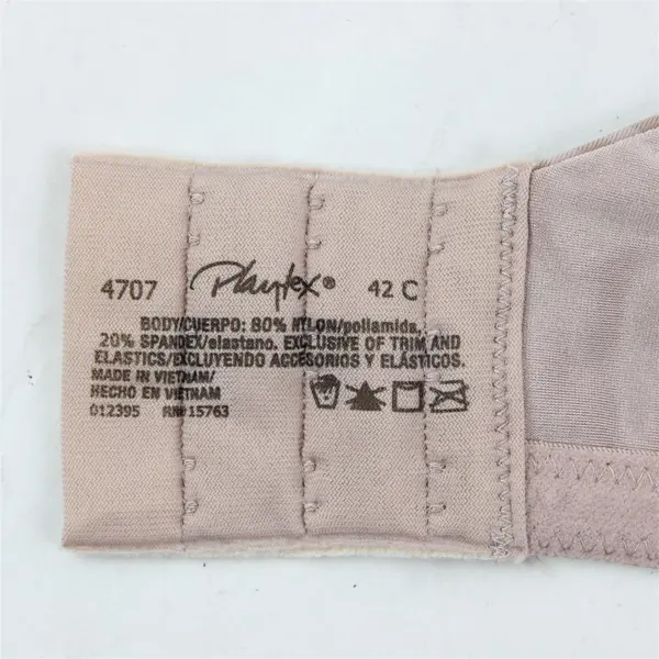 Playtex Dusty Rose Striped Underwired Bra Women's Size 42C