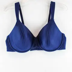 Playtex Dark Blue Striped Underwired Bra Women's Size 42C